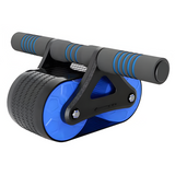 Double Wheel Abs Exerciser with Automatic Rebound and Ergonomic Grip