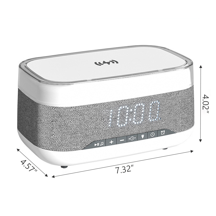 Multifunctional Alarm Clock with Bluetooth Speaker and Wireless Charging