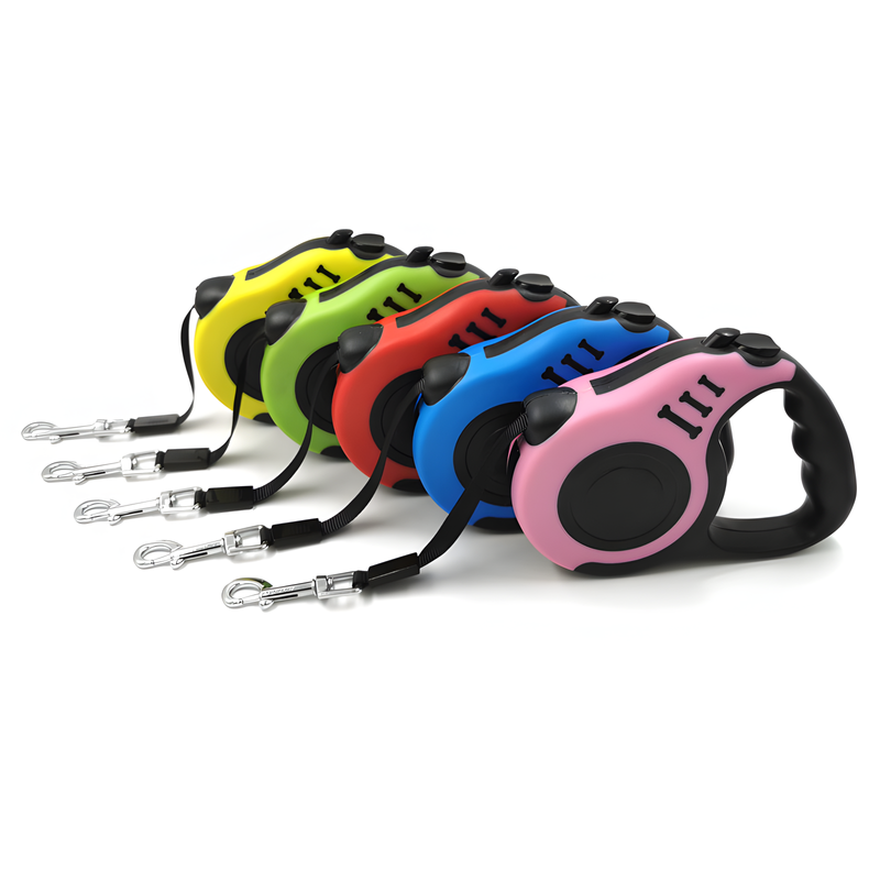 Automatic Retractable Dog Leash with Ergonomic Grip and Durable Nylon Strap