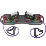 Color-Coded Push-up Board with Resistance Bands – Portable Upper Body Workout Equipment