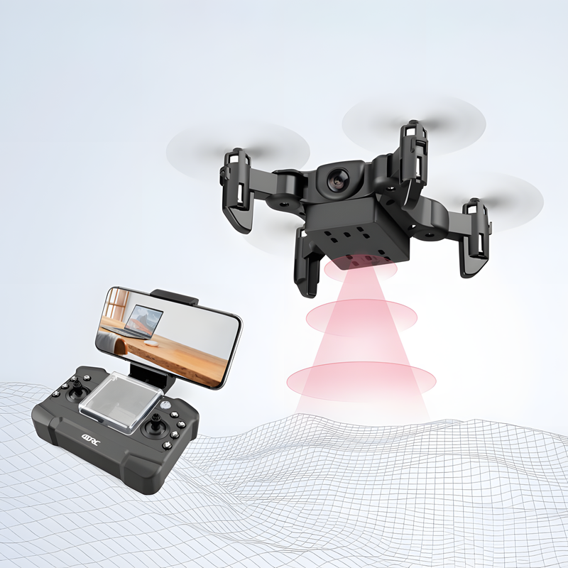 Mini Folding Drone with HD Camera – Portable Aerial Photography Drone with Altitude Hold and 360-Degree Rolls