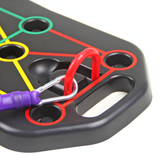 Color-Coded Push-up Board with Resistance Bands – Portable Upper Body Workout Equipment