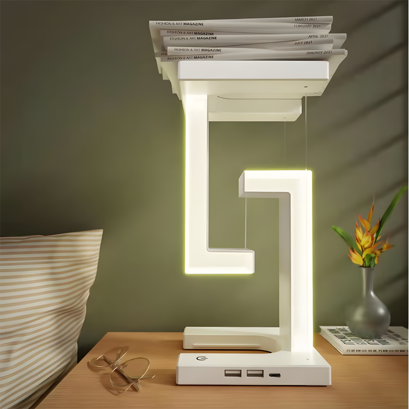 Modern Floating Lamp with Wireless Charger