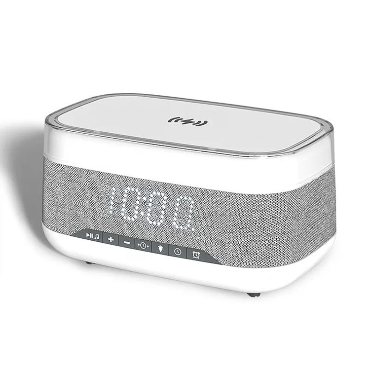 Multifunctional Alarm Clock with Bluetooth Speaker and Wireless Charging