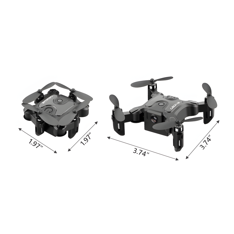 Mini Folding Drone with HD Camera – Portable Aerial Photography Drone with Altitude Hold and 360-Degree Rolls